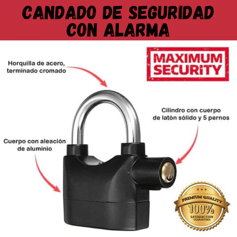 Candado con alarma multiusos