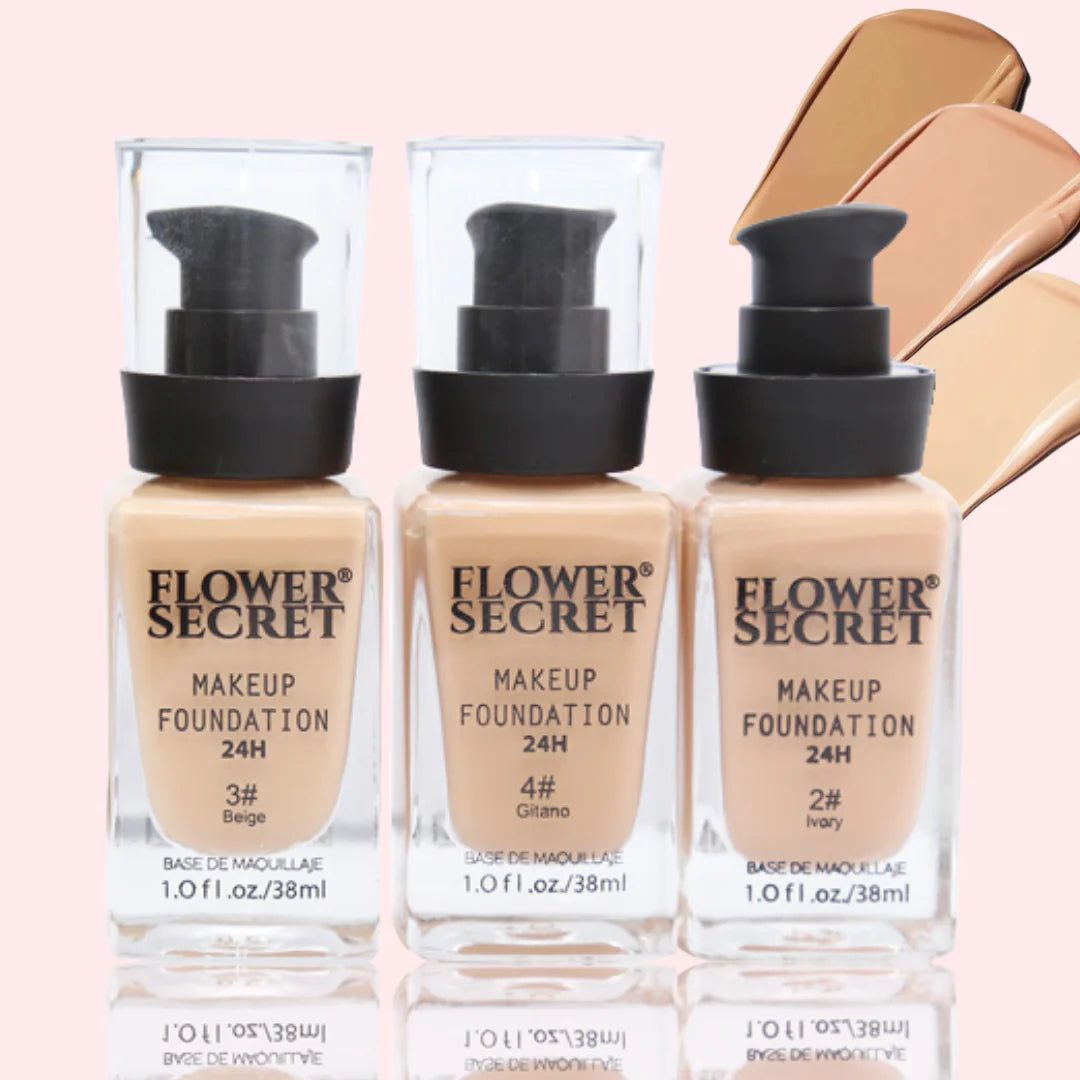 Base de  Maquillaje Liquida FlowerSecret 2x1