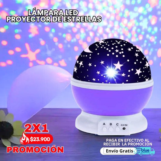 Lámpara Led Proyector De Estrellas - 2X1