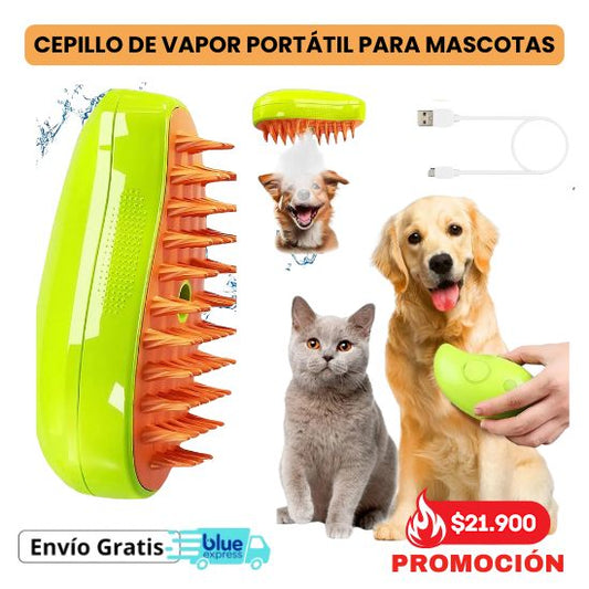 PETCLEAN PRO™ Cepillo de vapor portátil para mascotas