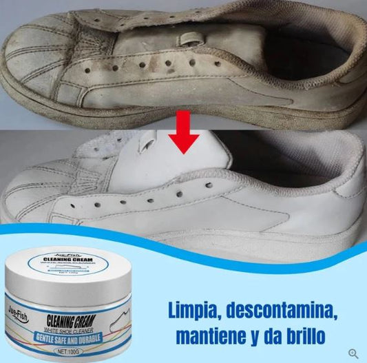 Crema Limpiadora Multifuncional, Limpia zapatos de cualquier color y material