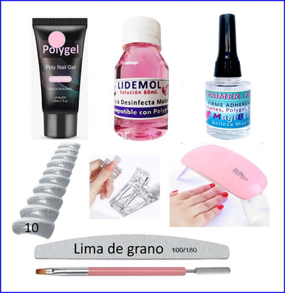 KIT UÑAS DE POLYGEL, uñas perfectas sin salir de casa